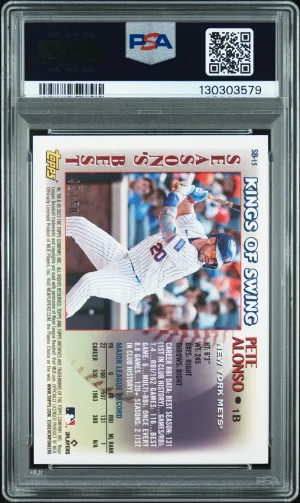 2023 Topps - 1997 Topps Season's Best Kings of Swing Pete Alonso Gold Foil /50 back