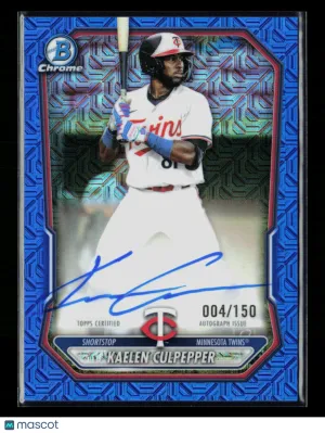 2026 Bowman Chrome Kaelen Culpepper #BMA-KC Blue Mojo Refractor 004/150 Auto