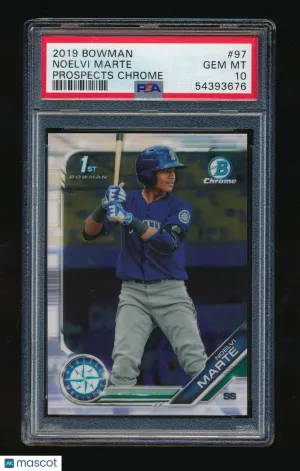 2019 Bowman Chrome Noelvi Marte #97 Rookie Chase Base Set PSA 10 Topps