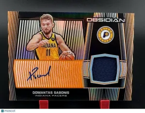 2019-20 Panini Obsidian Domantas Sabonis #JA-DSB Orange / Memorabilia