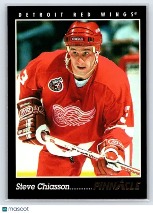 1993 Pinnacle Steve Chiasson #194 Detroit Red Wings