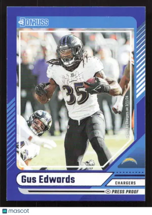 2024 Donruss - Press Proof Blue Gus Edwards #169