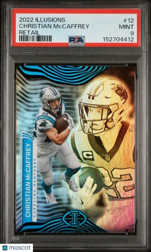 2022 Panini Illusions Christian McCaffrey #12 Retail Parallel/Variety Base Set PSA 9