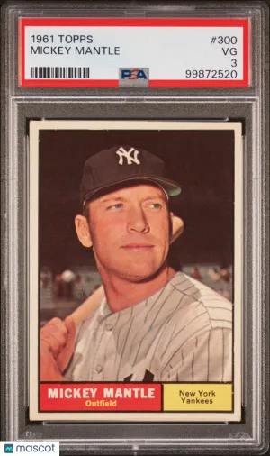 1961 Topps Mickey Mantle #300 PSA 3