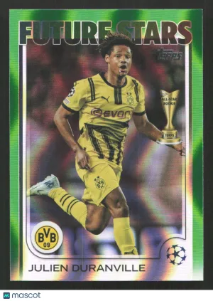 2024-25 Topps UEFA Club Competitions Julien Duranville #166 Green FlowFractor