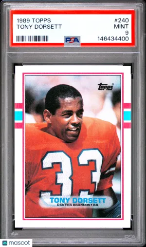1989 Topps Tony Dorsett #240 [Base] Base Set PSA 9