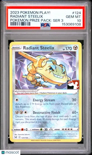 2023 Pokemon Play! Pokemon Prize Pack: Series 3 Radiant Steelix PSA 10 #124
