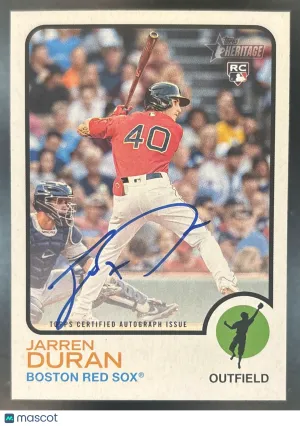 Heritage Jarren Duran Real One Autographs #ROA-JD Boston Red Sox