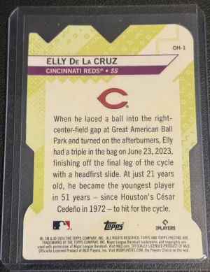 Elly De La Cruz 2024 Topps Pristine #OH-1 Oh Snap! Refractors Cincinnati Reds back