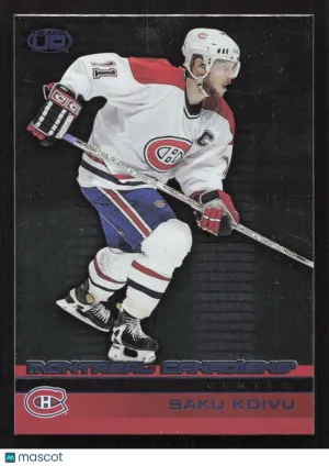 2002-03 Pacific Heads Up Saku Koivu #64 Blue SN