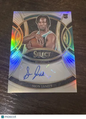 2025-26 Panini Select Sion James #RS-JMS Silver /249 RC