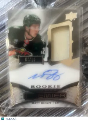 2022-23 Upper Deck Premier Acetate Rookie Auto Patch Matt Boldy #AR-BO /99
