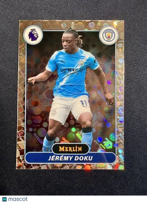 2026 Topps Merlin Premier League Jérémy Doku #127 Vintage Refractor