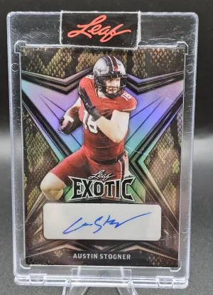 2022 Leaf Exotic Snake Skin Prismatic #BA-AS1 Austin Stogner Auto /9 SSP front