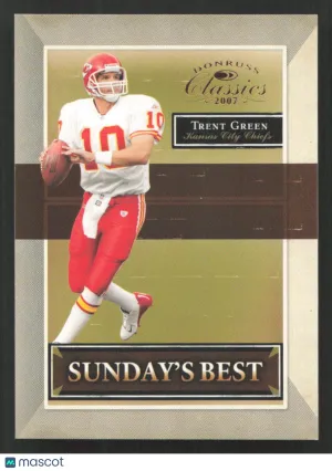 2007 Donruss Classics Trent Green #SB-27 Sunday's Best Bronze SN