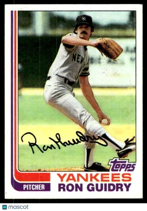 1982 Baseball Card Ron Guidry #9