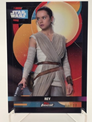 Rey 2025 Topps Star Wars Smugglers Outpost FINEST BLACK🍊 REFRACTOR 05/10 #F-30