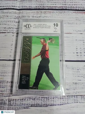 2001 Upper Deck Tiger Woods #TWC 22 Wood Rookie Rookie of the Year BCCG 10