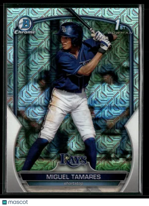 2023 Bowman Chrome Miguel Tamares #BCP-179 Parallel 1st Bowman Mega Box Mojo Refractor