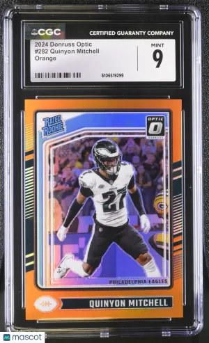 2024 Donruss Optic Quinyon Mitchell Orange /249 Rookie #282 CGC 9 Philadelphia Eagles