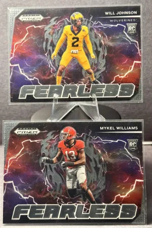 Will Johnson (RC) Mykel Williams (RC) Fearless Insert