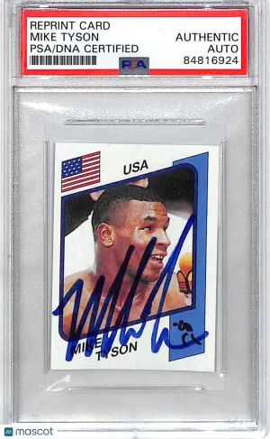 Graded PSA 10 Reprint Card Mike Tyson Auto PSA 10 Trading Card
