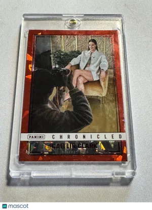 2025 Panini Caitlin Clark Chronicled Snapshots Caitlin Clark #96 Red Cracked Ice