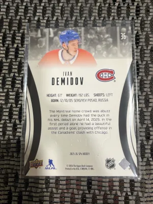 2025 Ivan Demidov SPx Finite Rookie /999 back