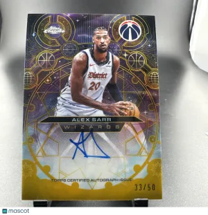 2025-26 Topps Chrome Updates Basketball Alex Sarr #CM-AS Chrome Autograph Insert Topps