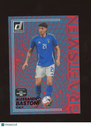 Alessandro Bastoni 2025 Panini Donruss Road to FIFA World Cup 26 #19 Craftsmen Red Italy