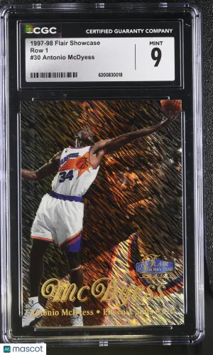 1997-98 Flair Showcase Antonio McDyess Row 1 #30 CGC 9 Phoenix Suns