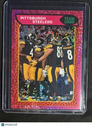 2026 Topps Heritage Pittsburgh Steelers #377 Pink Sparkle