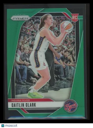 Caitlin Clark 2024 Panini Prizm Green Parallel/Variety Rookie RC #22