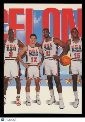 Earvin Johnson Magic Johnson Karl Malone Michael Jordan John Stockton 1991 SkyBox #545 USA Basketball