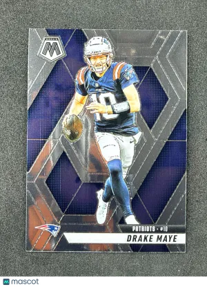 2025 Panini Mosaic 28 Drake Maye Silver New England Patriots