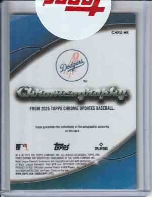2025 Topps Chrome Update Chromeography Auto Hyeseong Kim 02/50 back