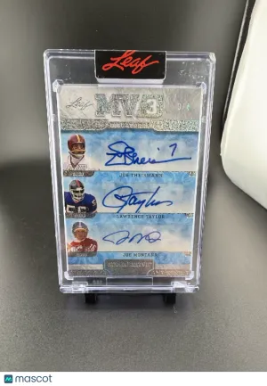 2012 Leaf Superlative MV3 Joe Montana Joe Theismann Lawrence Taylor #MV3-11 /4