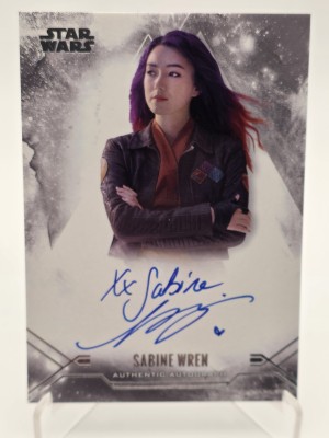 Topps Star Wars Auto Sabine Wren Stellar Signatures 2026 SSA-NB Natasha Liu Bordizzo