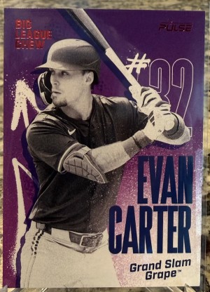 2026 Pulse Big League Chew Evan Carter Grand Slam Grape 502/999
