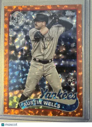 2024 Topps 1989 Topps Silver Pack Austin Wells Orange Mojo Refractor /25 RC