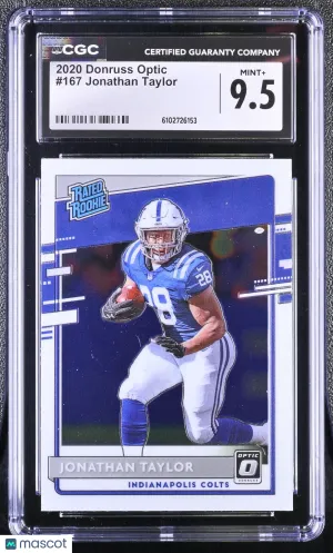 2020 Donruss Optic Jonathan Taylor Rookie #167 CGC 9.5 Indianapolis Colts