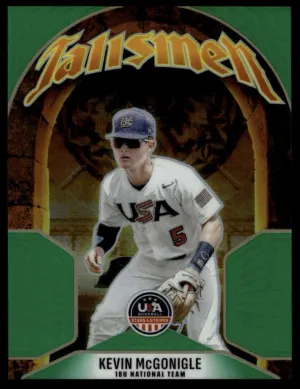 #22 Kevin McGonigle 2026 Panini Stars & Stripes Prizm USA Baseball - Talisman Prizms Green