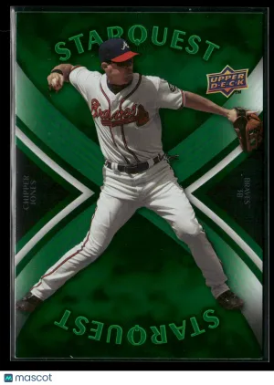 2008 Upper Deck Baseball First Edition StarQuest Chipper Jones #SQ-10 Green