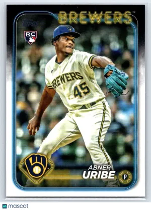 2024 Topps 310 Abner Uribe RC Milwaukee Brewers