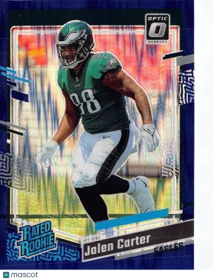 2023 Panini Donruss Optic Jalen Carter Purple Shock Rookie #281 Philadelphia Eagles