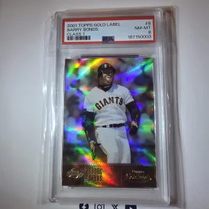 2001 Topps Gold Label Barry Bonds Class 1 PSA 8