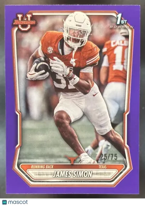 Flagship James Simon Paper Prospects Purple #BPP-62 Texas Longhorns