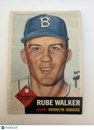 1953 Topps Rube Walker #134 Nicely Centered