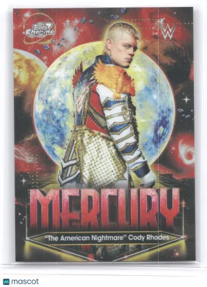 2026 Topps Cosmic Chrome WWE Planetary Pursuit Cody Rhodes #PPM-1 Mercury front
