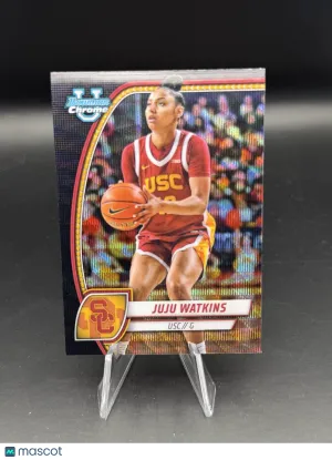 JuJu Watkins 2024 Bowman U Chrome #37 Black Wave Refractor - USC Trojans